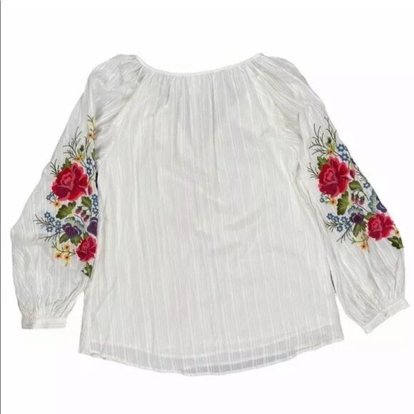 Rare Anthropologie Mira Embroidered Peasant Blouse NWOT Medium - Picture 13 of 16